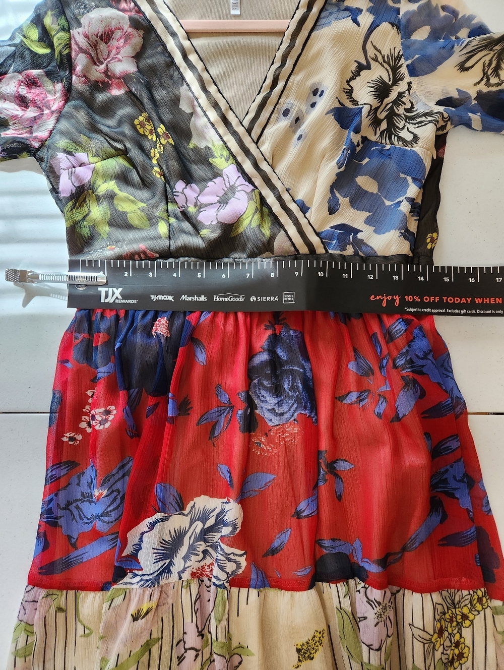 Kaktus Mixed Floral Pattern Tiered Maxi Dress Medium Art To Wear Boho Cottagecor - Picture 5 of 9